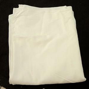 White linen tablecloth